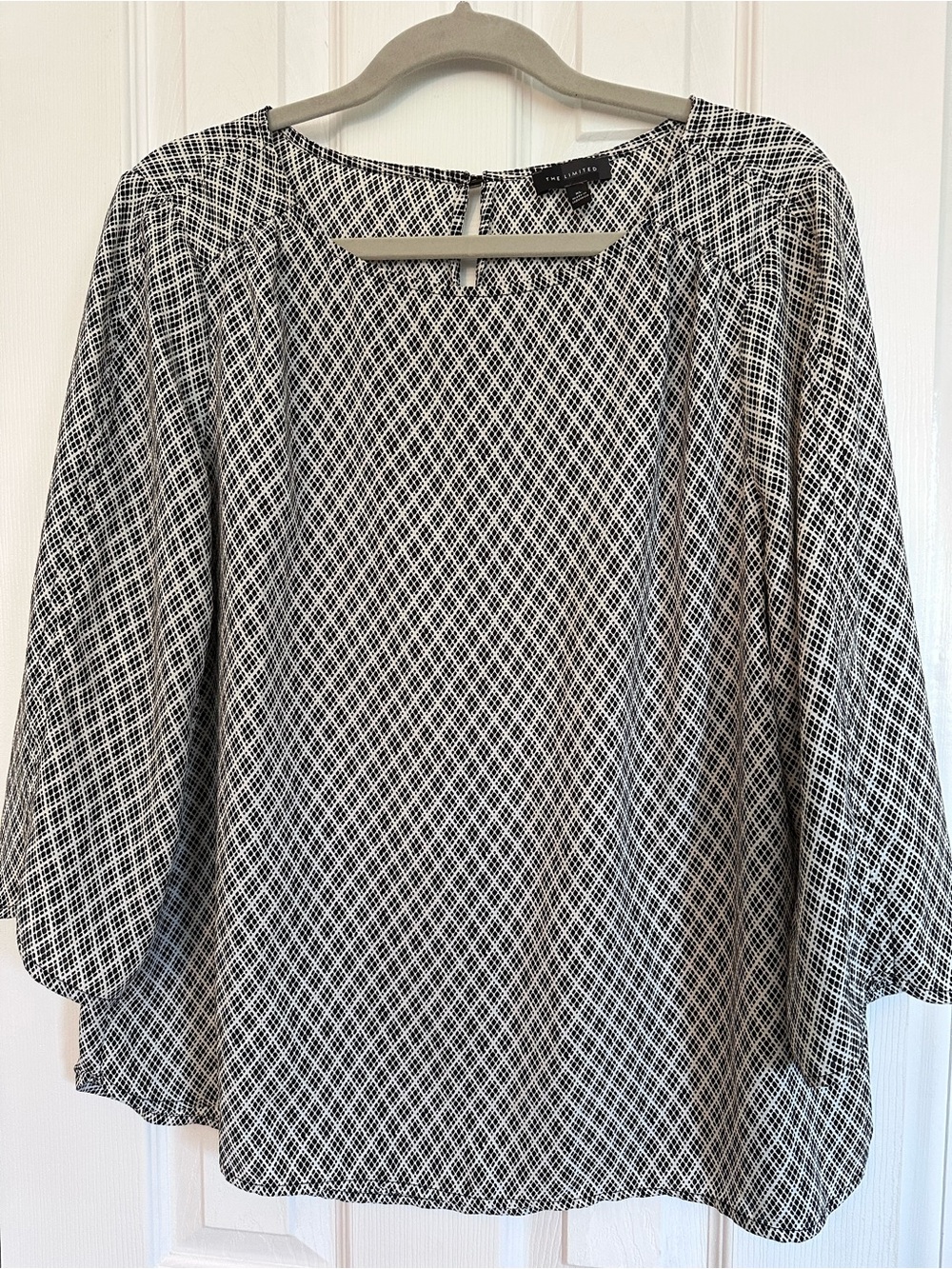 The Limited Black & White Geometric Blouse